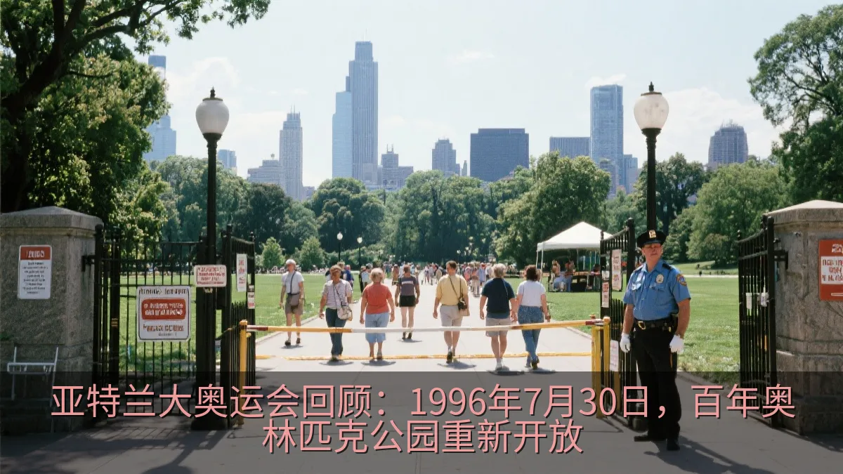 亚特兰大奥运会回顾：1996年7月30日，百年奥林匹克公园重新开放